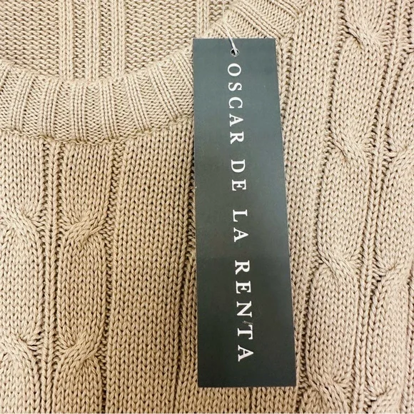 New Oscar De La Renta Classic Knit Crewneck Sweater